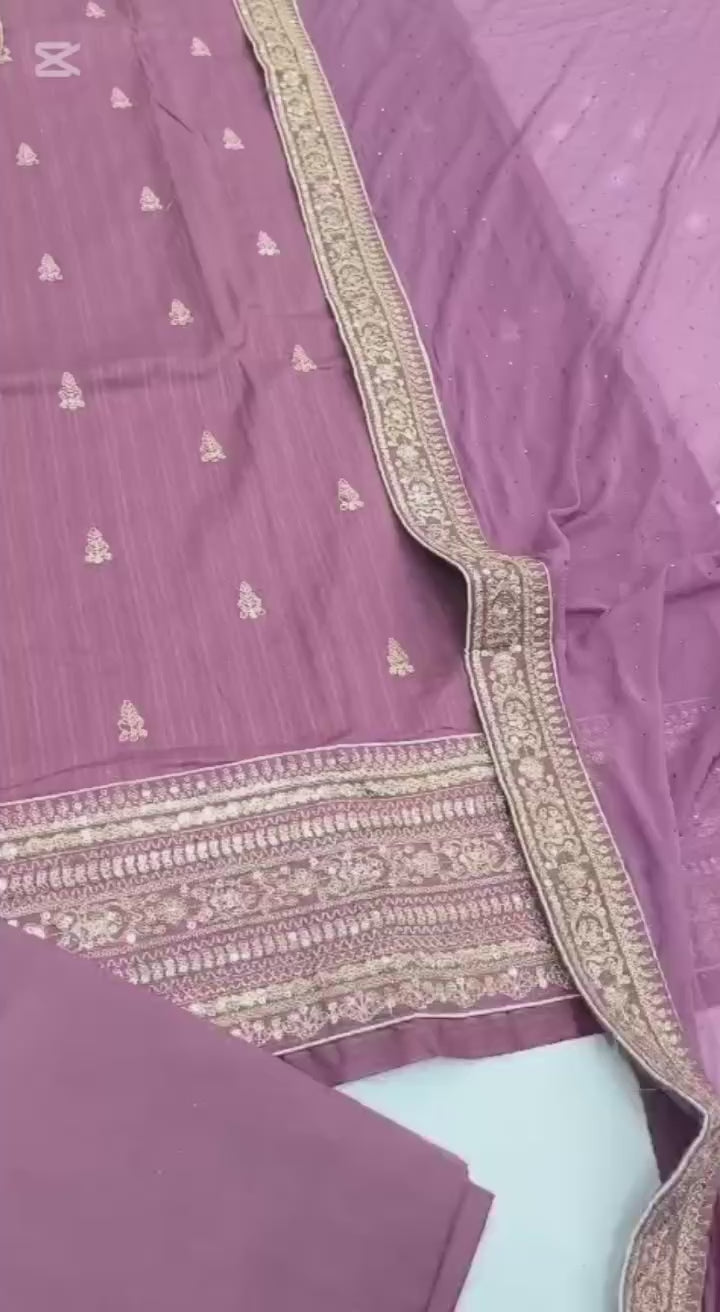 C.Jaquard Zari & Sequins (Unstitched)