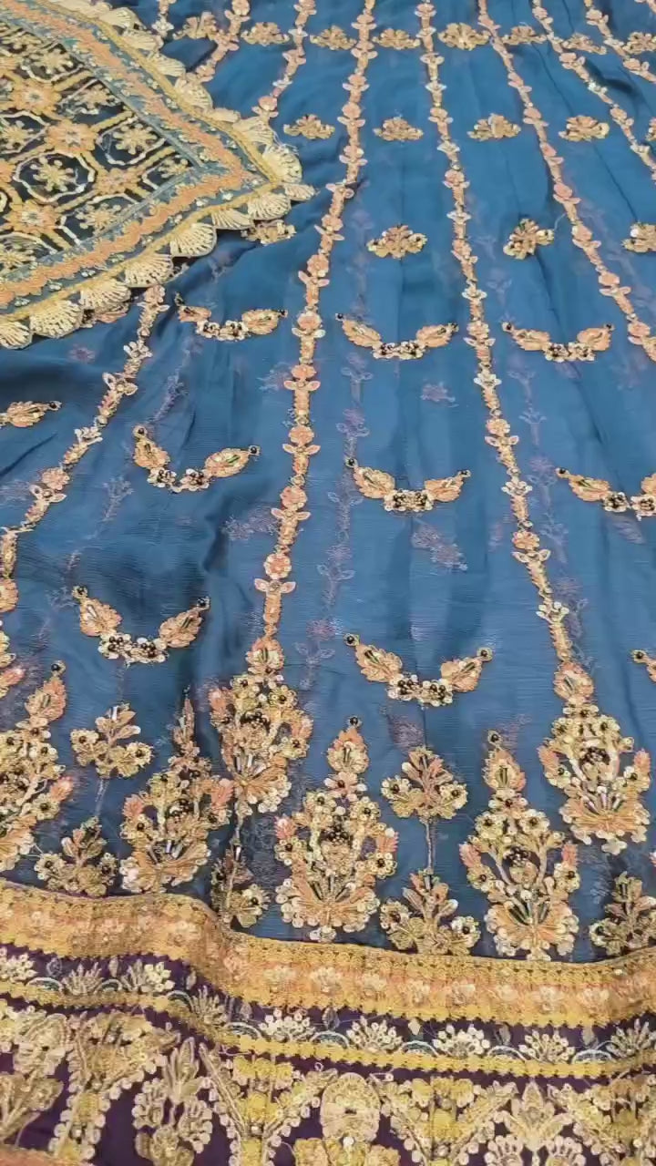 Iznikk Stones and beats Frock (Unstitched)