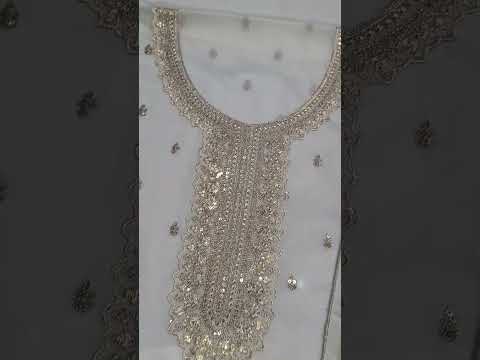 Chiffon Golden Zari Frock 393 (Unstitched)