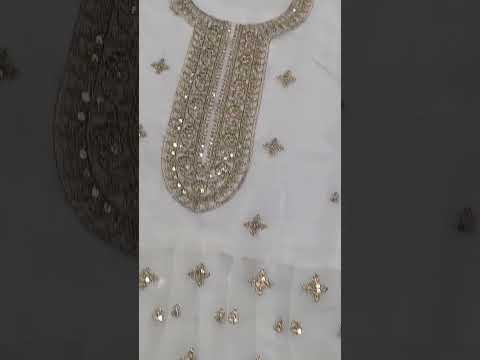 Chiffon Golden Zari Frock 991 (Unstitched)