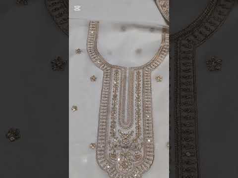 Chiffon Golden Zari Frock 992 (Unstitched)