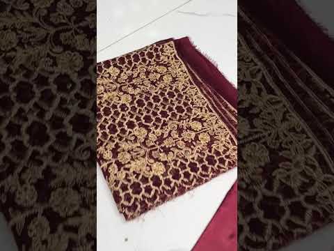Banarsi Flair Maron Bridal (Unstitched)
