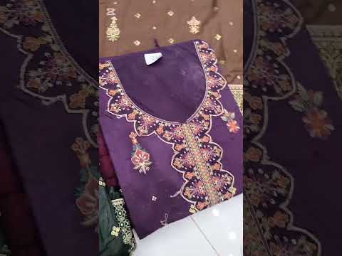 Zari & Contrast Cotton Jacquard (Unstitched)