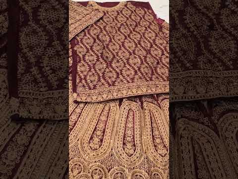 Zarkash Maroon Bridal Lehengha (Unstitched)