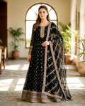 Chiffon Golden Zari Frock 993 (Unstitched)