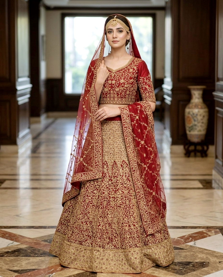 Mehr-un-Nisa Bridal Lehengha (Unstitched)