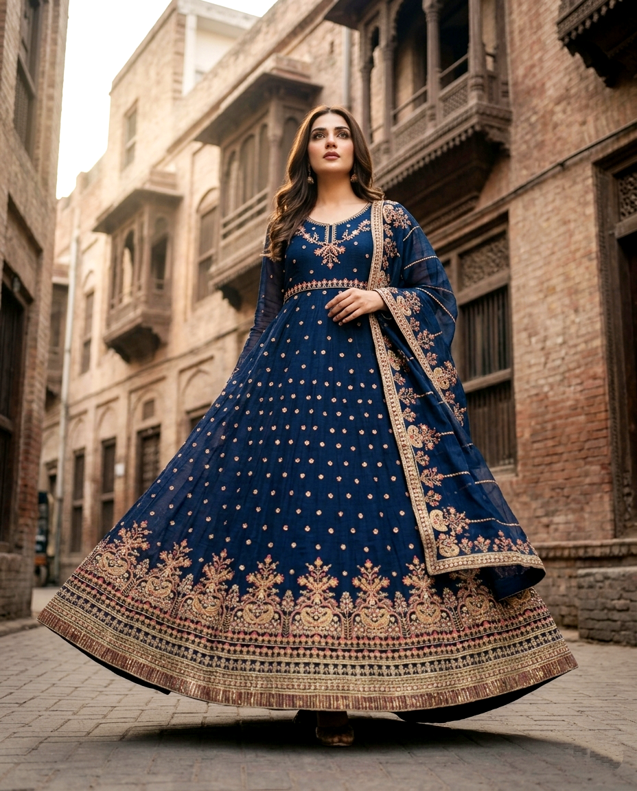 Vchetra Stones and Sequins Maxi (Unstitched)