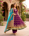 Iznikk Stones and beats Frock (Unstitched)