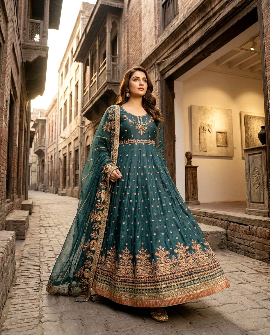 Vchetra Stones and Sequins Maxi (Unstitched)