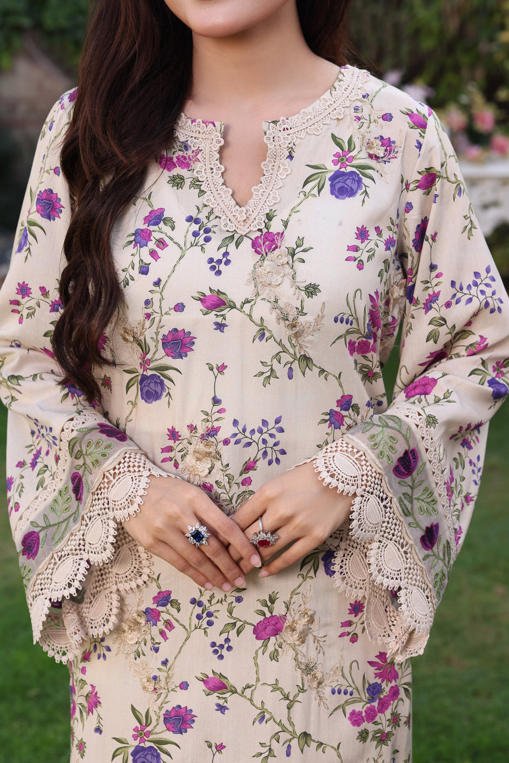 Aneelas UnStitched Print Emb Lawn Chiffon Duppata 3pc