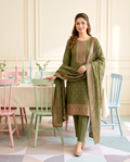 Mint Heritage Copper Zari Cotton (Unstitched)