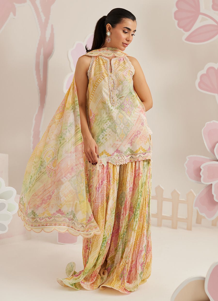 Elysia Shirt, Pants and Dupatta Lawn Print and embroidered