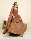 Zarkash Maroon Bridal Lehengha (Unstitched)