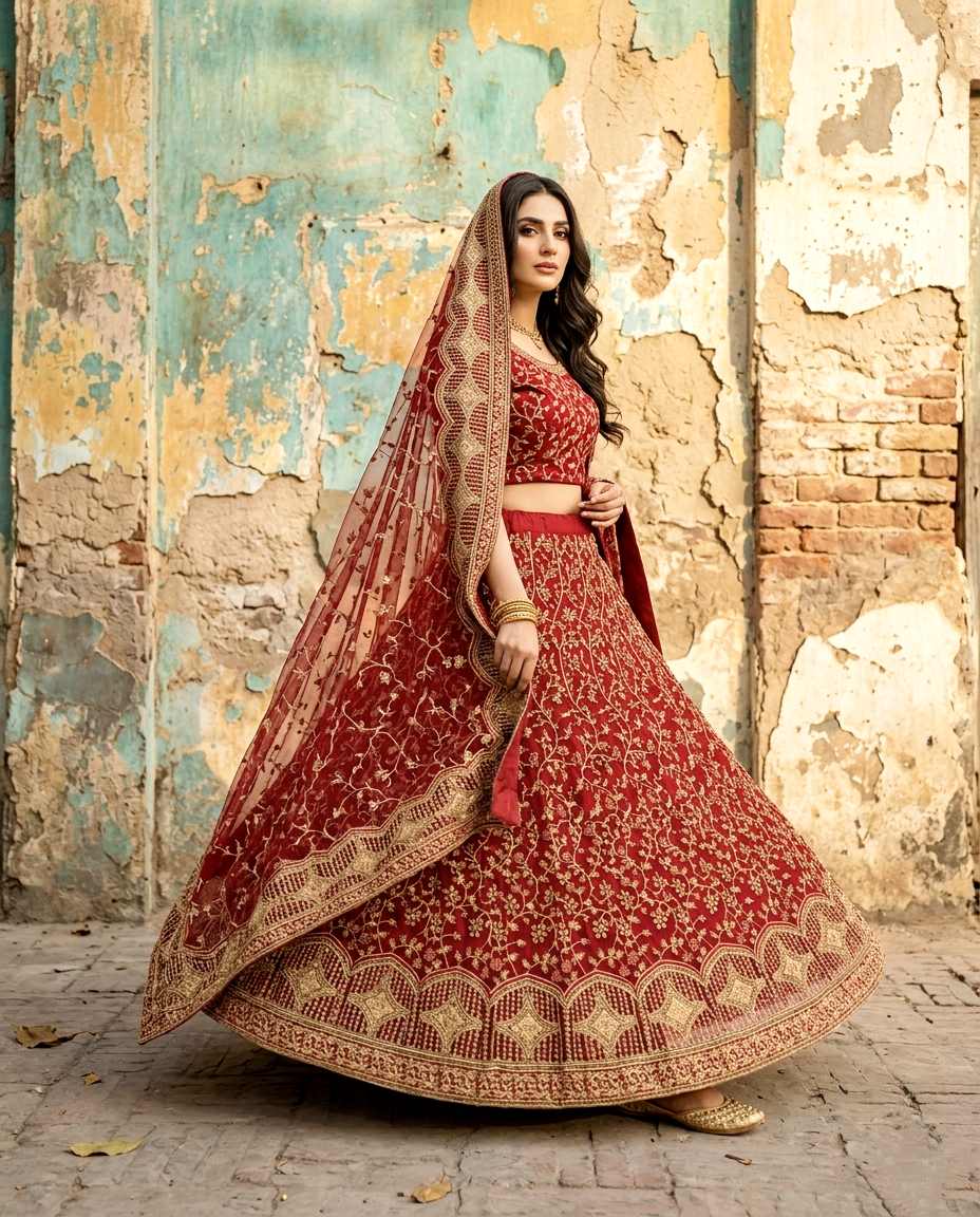 Shahana Bridal Lehengha Set (Unstitched)