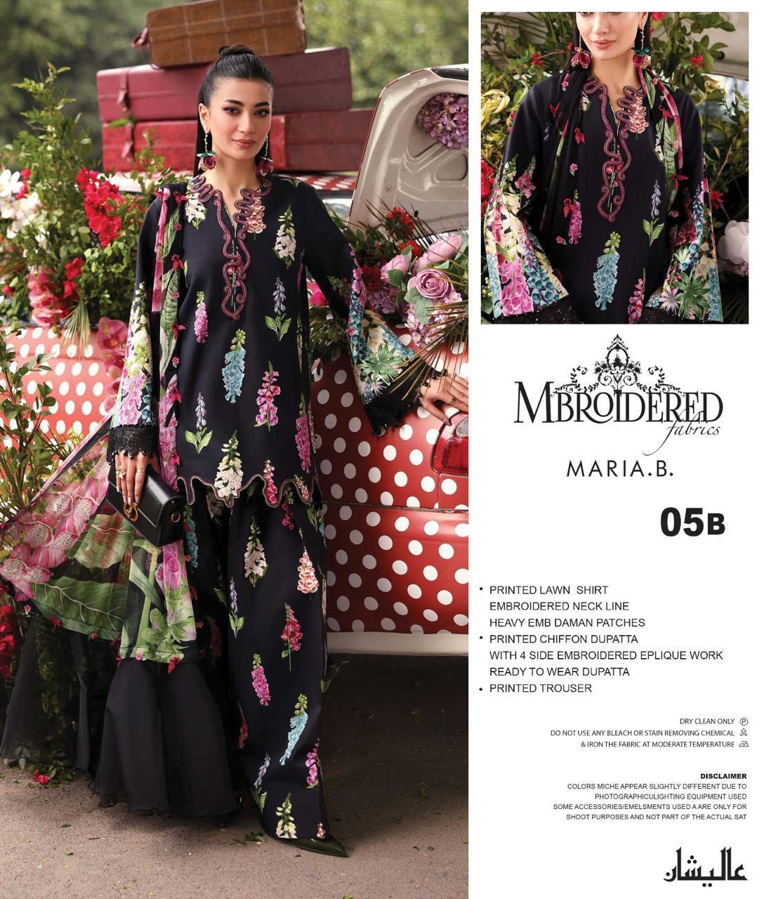 3 Piece Unstitched Embroidered Lawn Suit