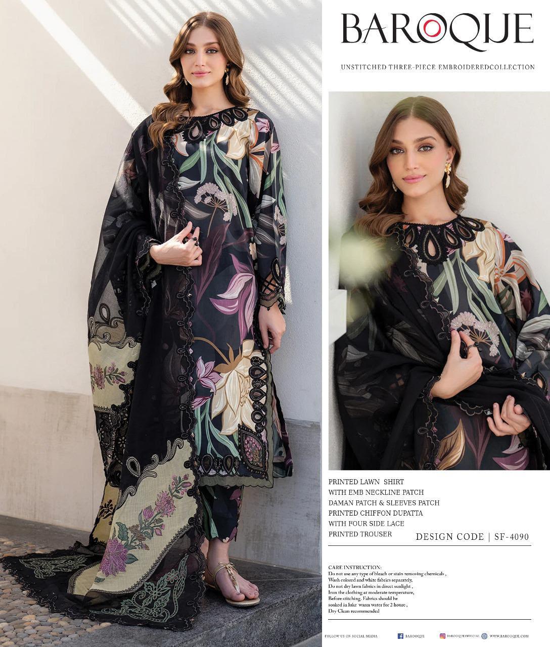 EMBROIDERED PRINTED LAWN UF