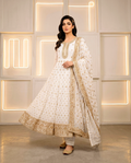 Chiffon Golden Zari Frock 991 (Unstitched)