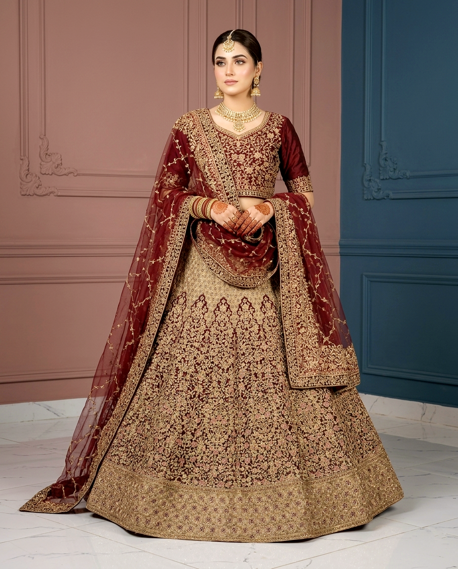 Mehr-un-Nisa Bridal Lehengha (Unstitched)