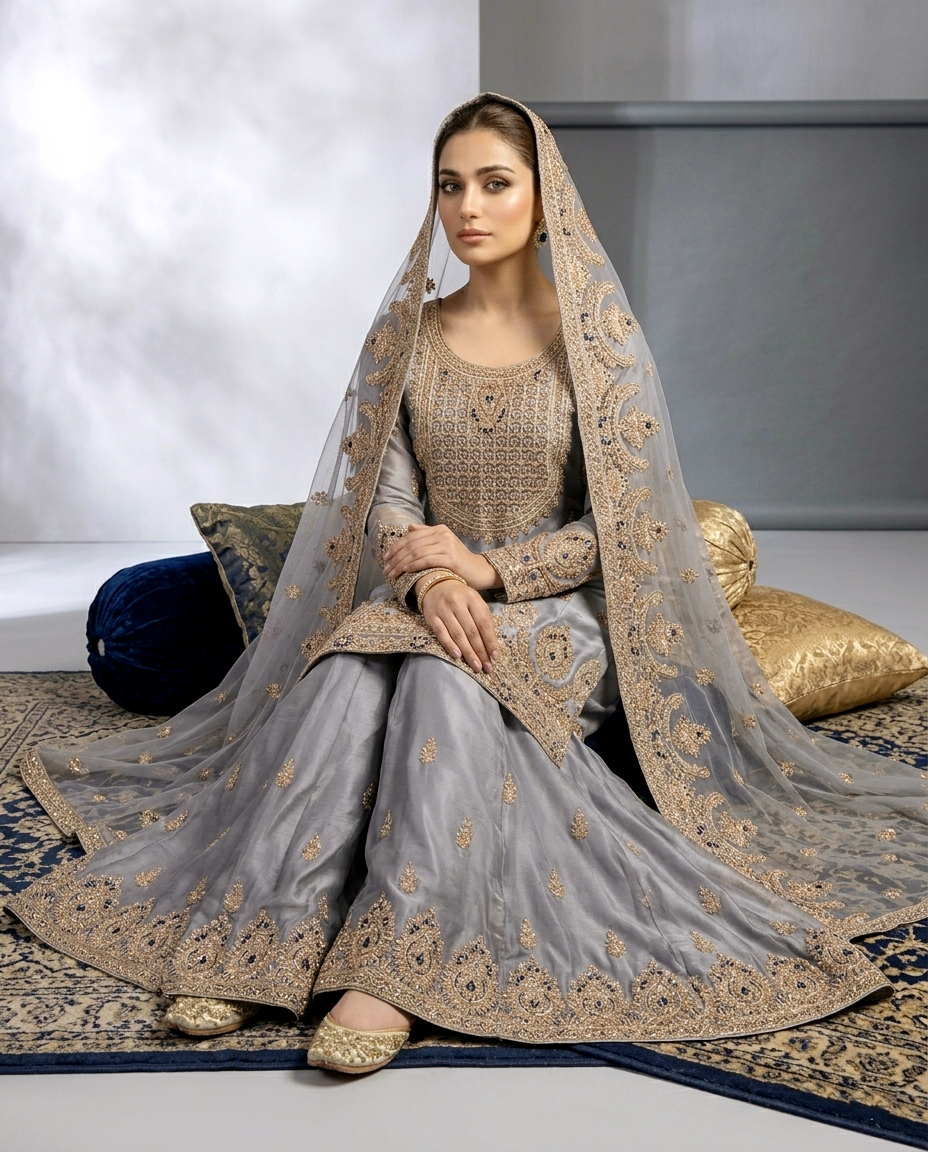 Bridesmaid Series Gharara Set Stitched