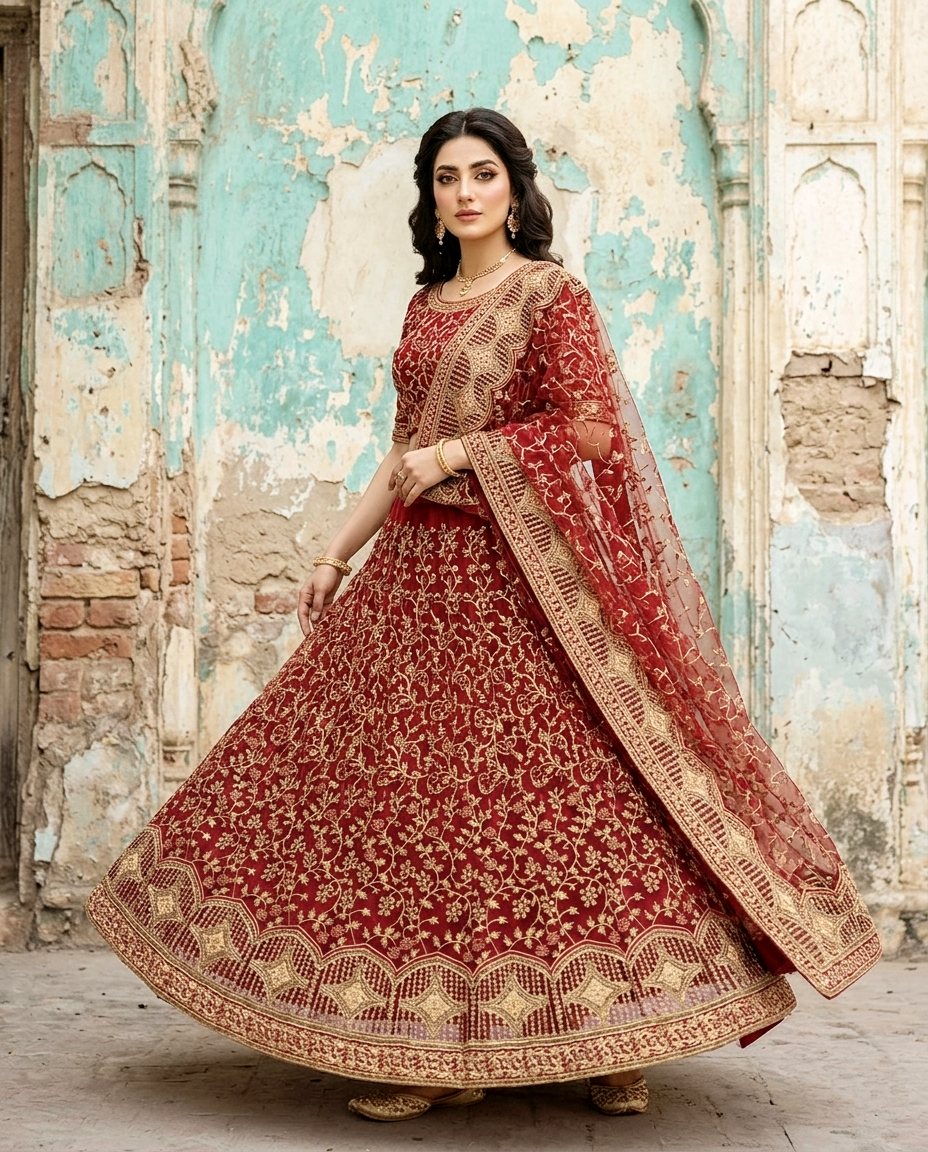 Shahana Bridal Lehengha Set (Unstitched)