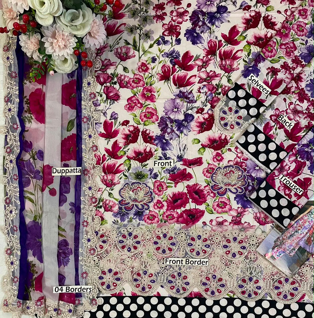 Lawn - Maria B - M Prints - Spring Summer 26 - embroidered