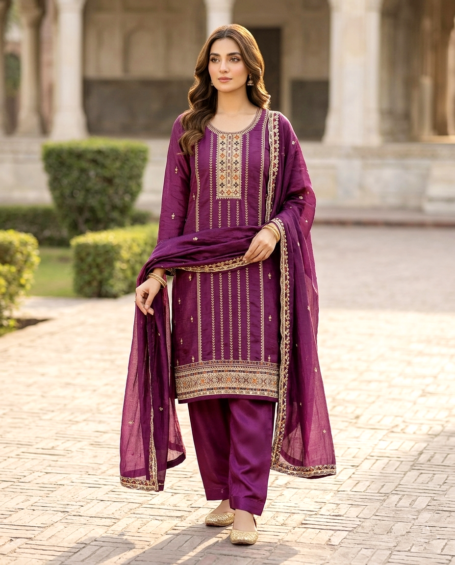 Vchetra Multi Neck (Unstitched)