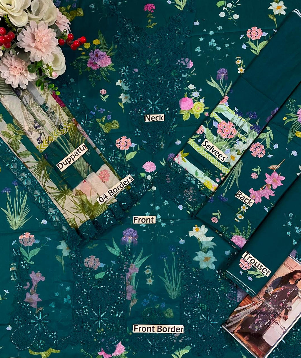 Lawn - Elaf Premium - Signature Embroidered Prints 26