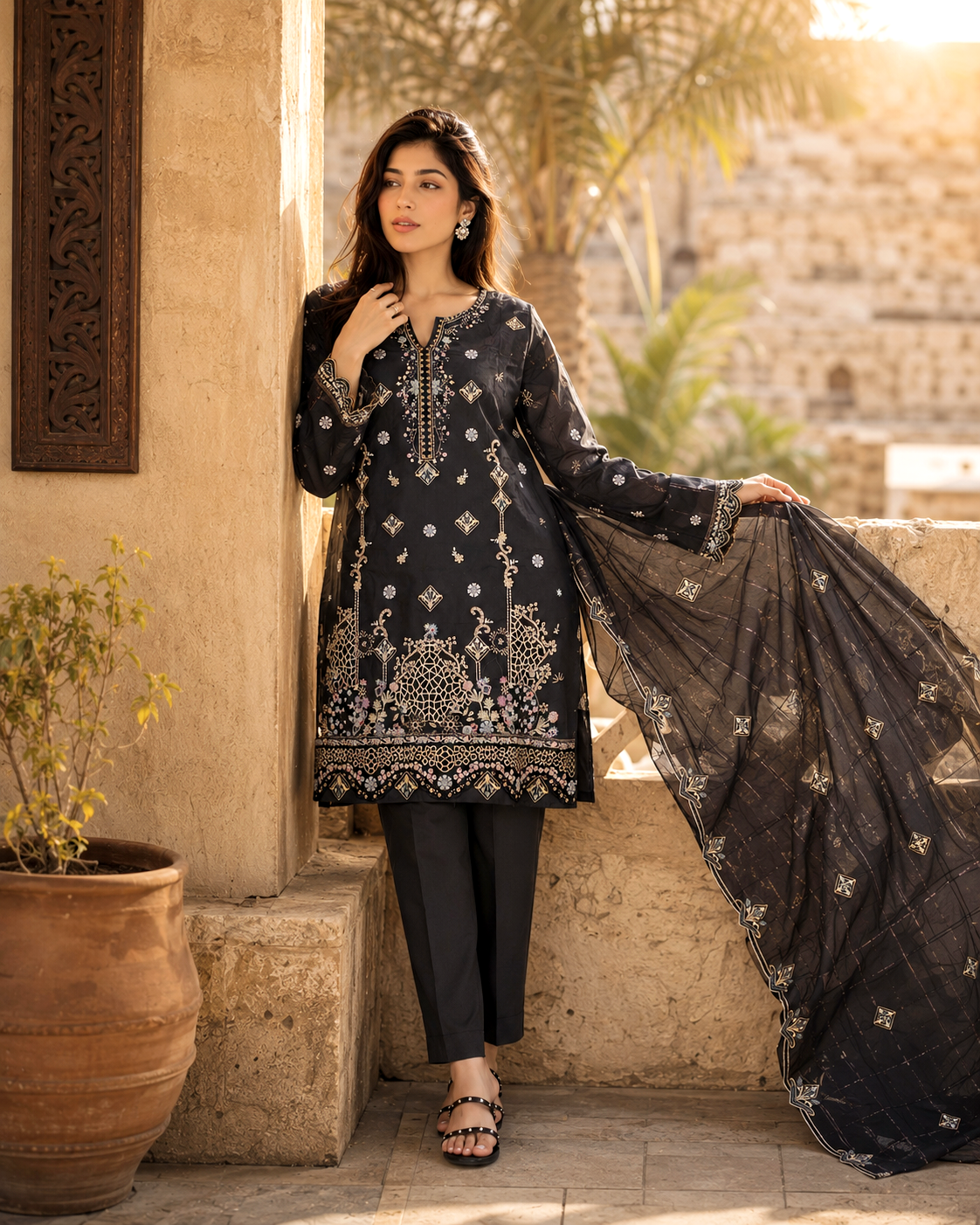 Muse Series 800 Cotton Embroidered