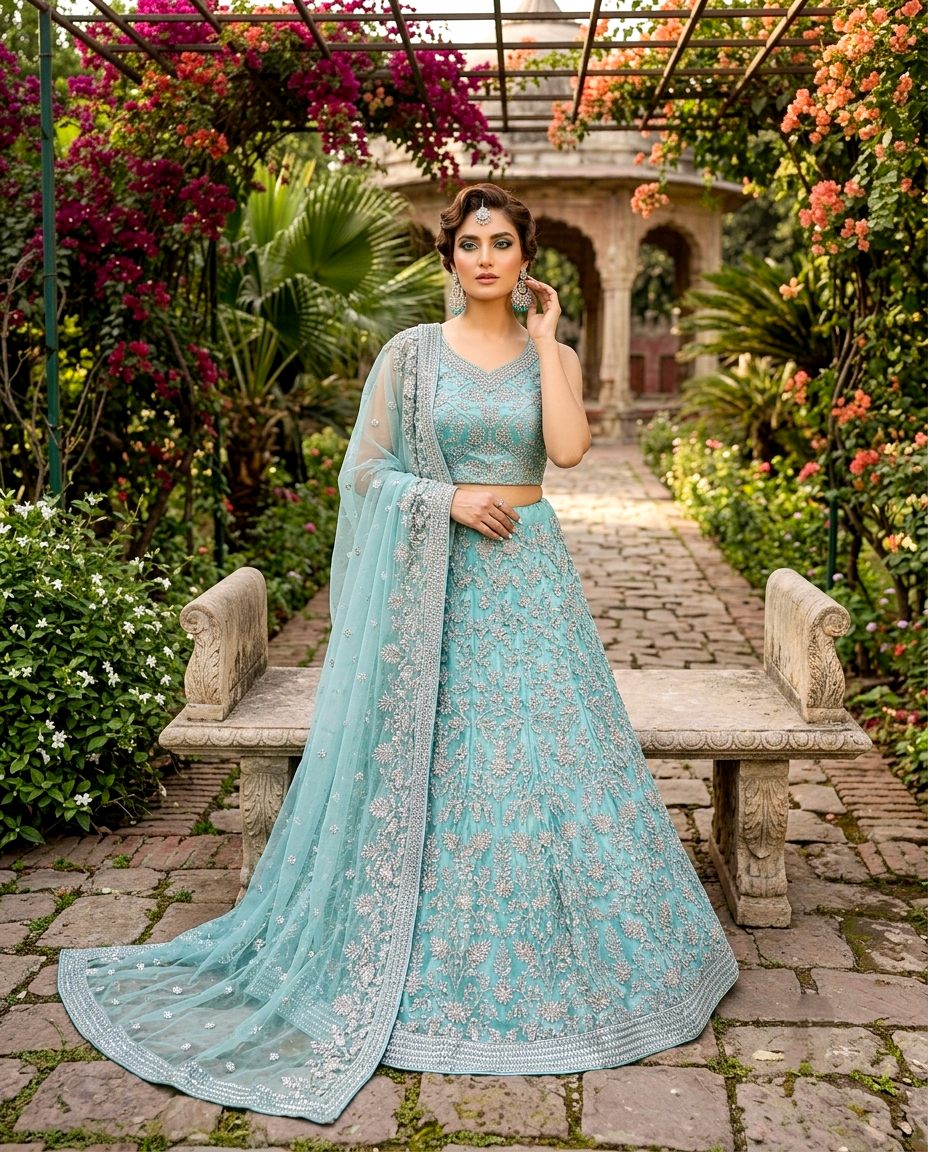 Shahi Feroza Lehengha Set