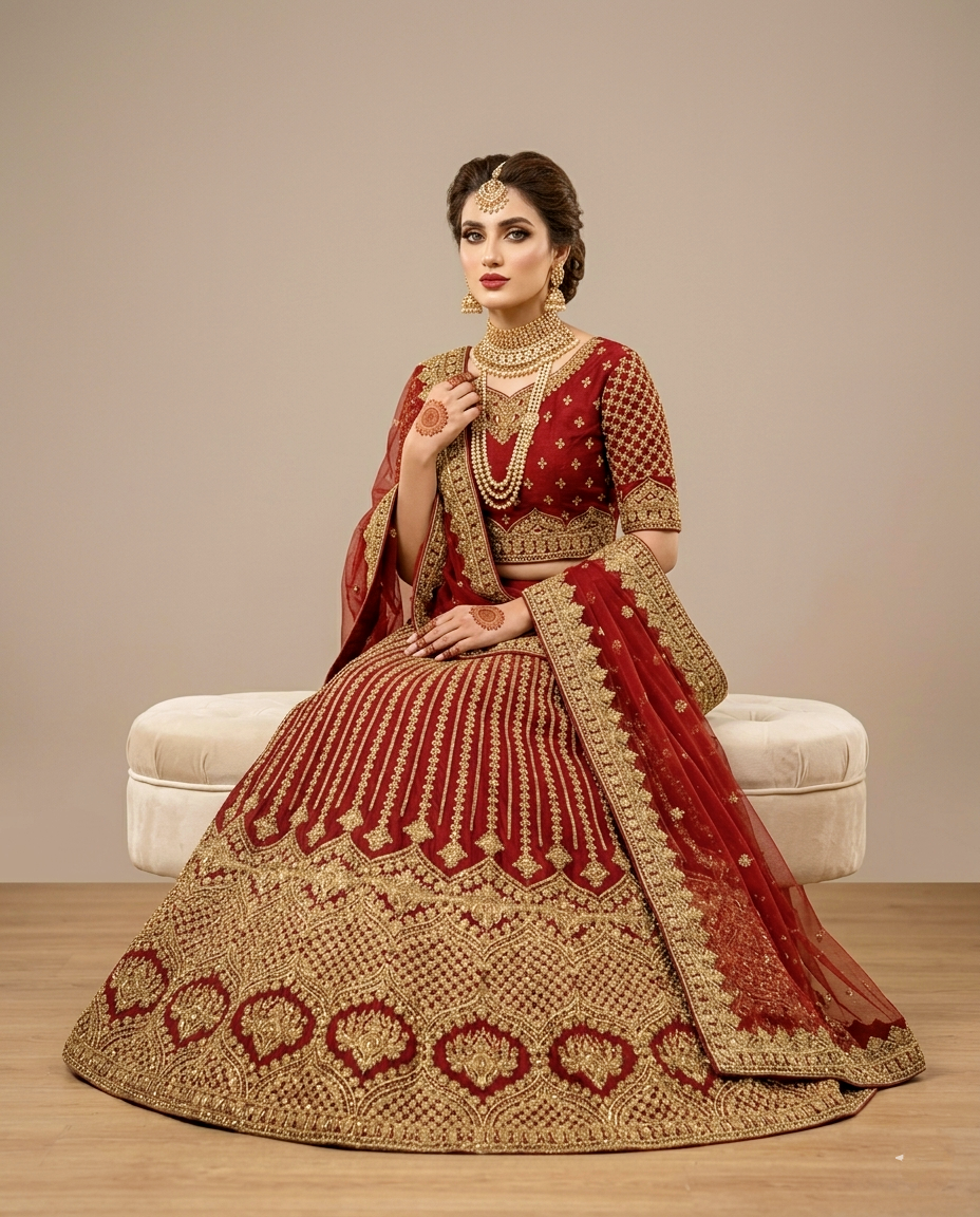 ZF - Anaya Bridal Lehengha Unstitched
