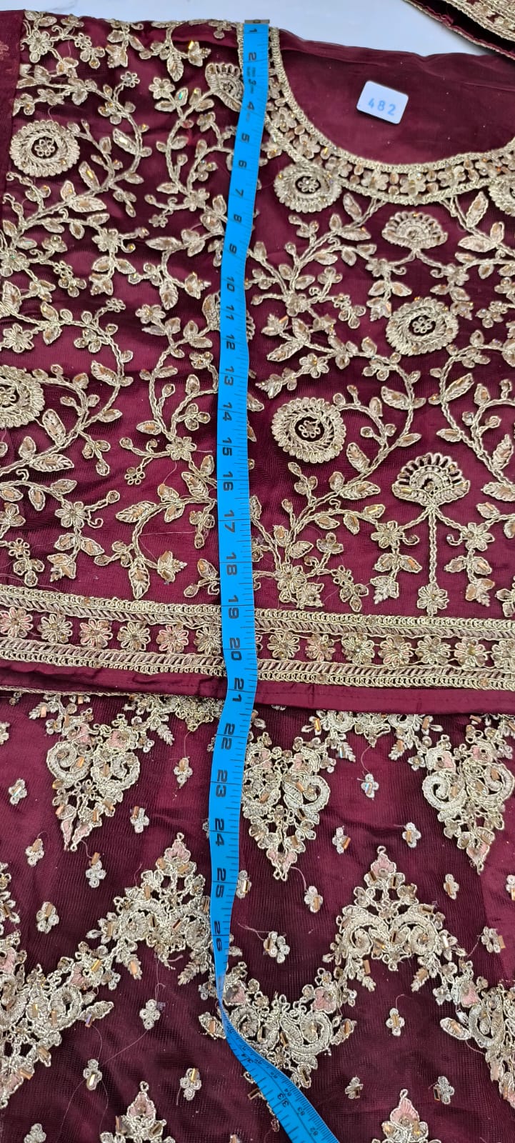 Aura of Red Bridal Lehengha (Unstitched)