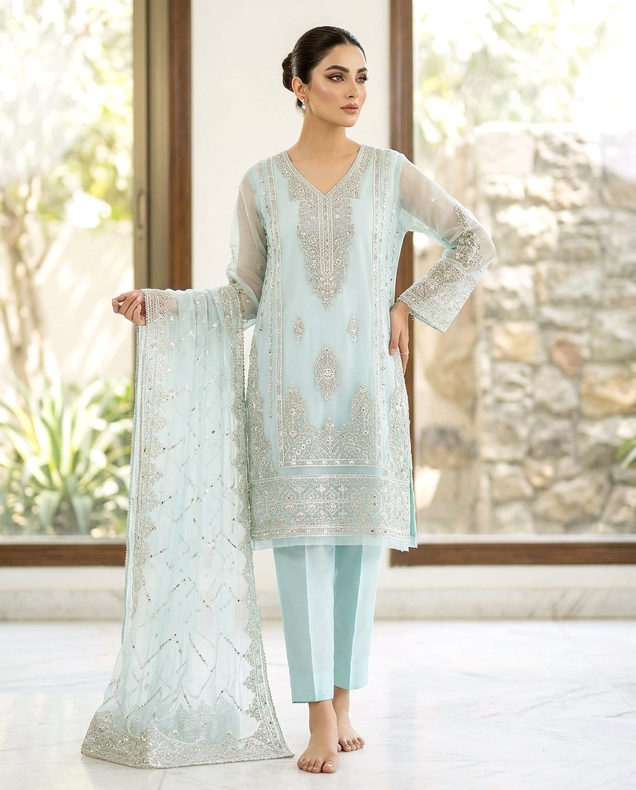 Mukesh D.no 992 Khaadi net(Unstitched)