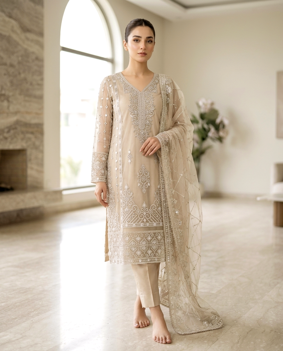 Mukesh D.no 992 Khaadi net(Unstitched)