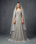 Silver Mirage Embellished Maxi (Unstitched)