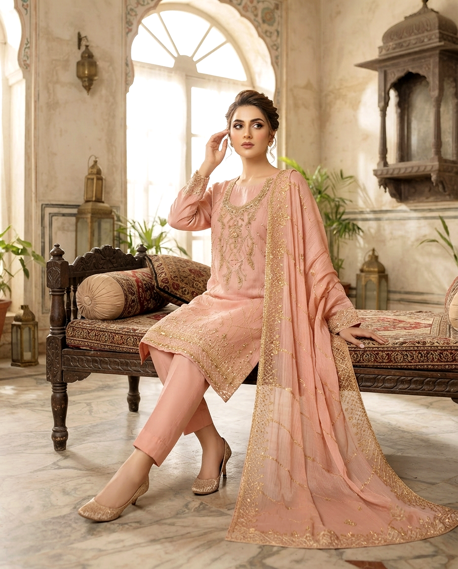 CutDana Crincle D.no 556 ( Unstitched)