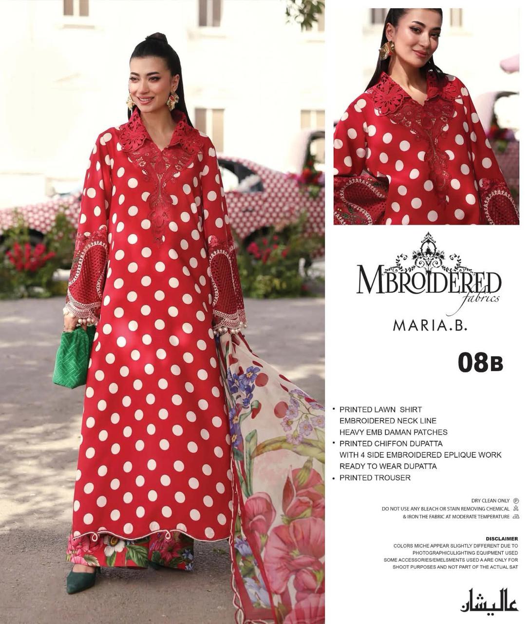 Lawn - Maria B - M Prints - The Sun Club 26 - embroidered