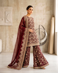 Multi Zari Embroidered Gharara Set (Unstitched)