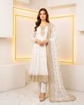 Chiffon Golden Zari Frock 393 (Unstitched)