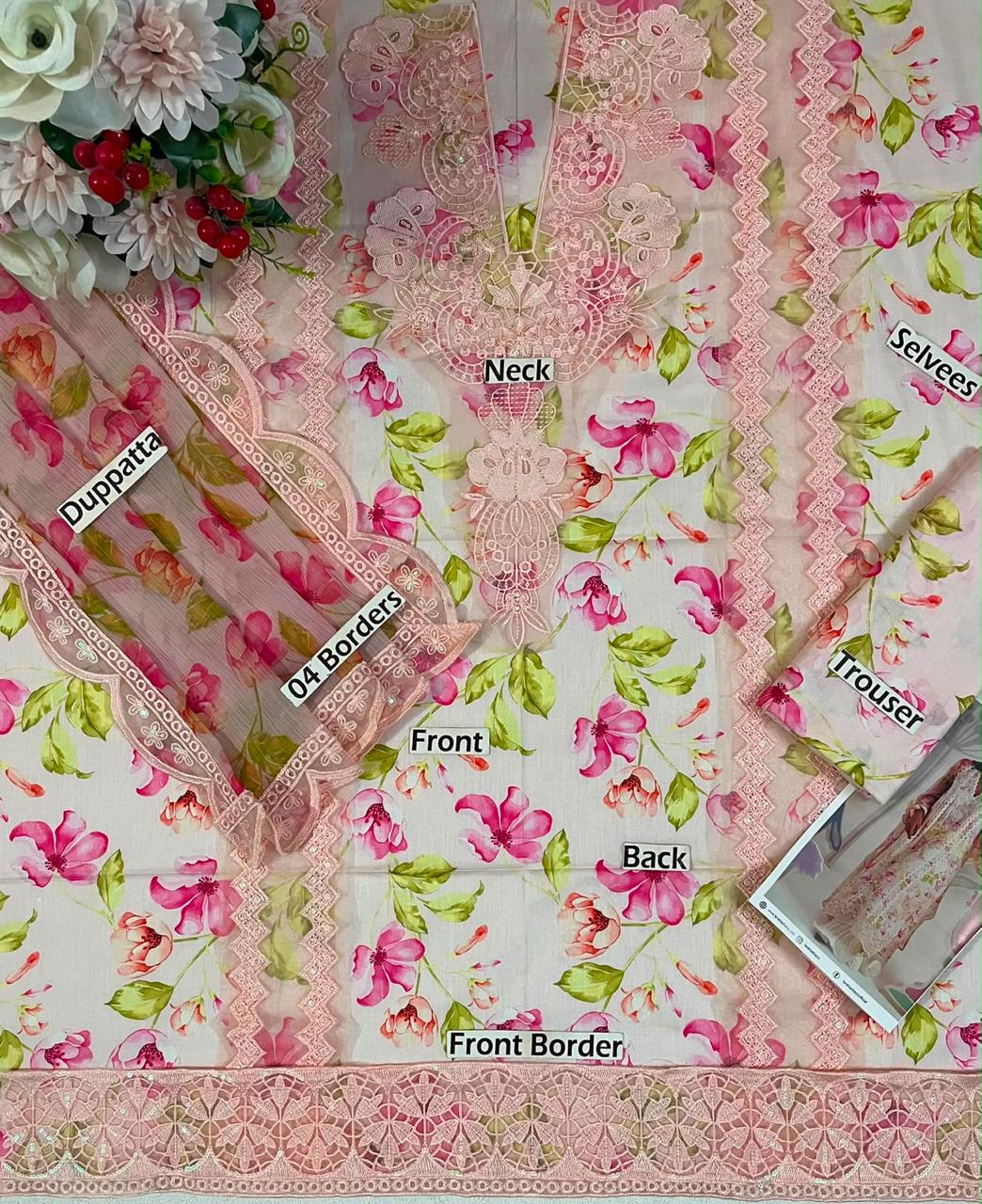 Rielle Shirt And Dupatta lawn embroidered