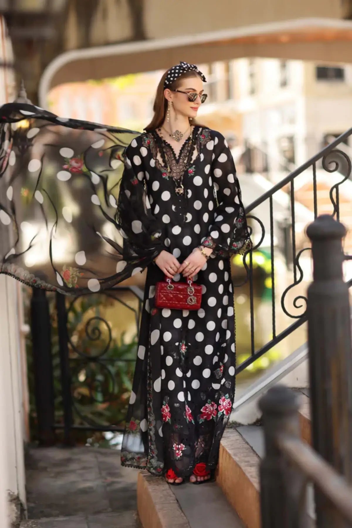 D4-A Black Polka – Saadia Asad Noor Eid Printskhaas Lawn Suit