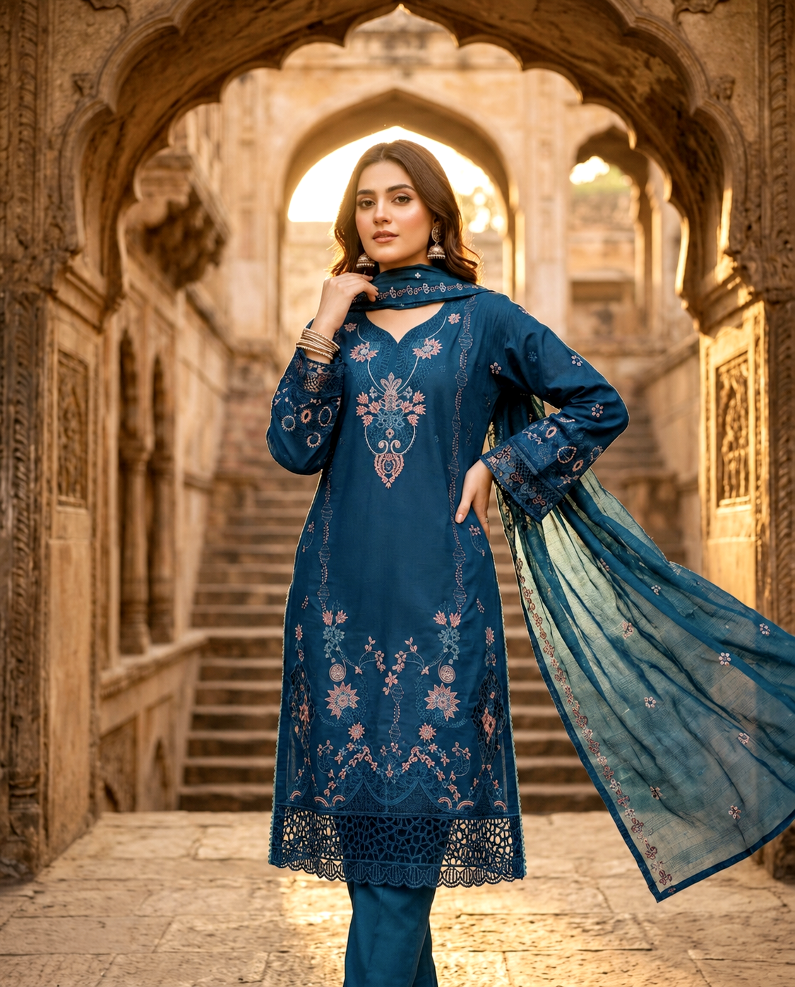 Muse Series 765 Cotton Embroidered