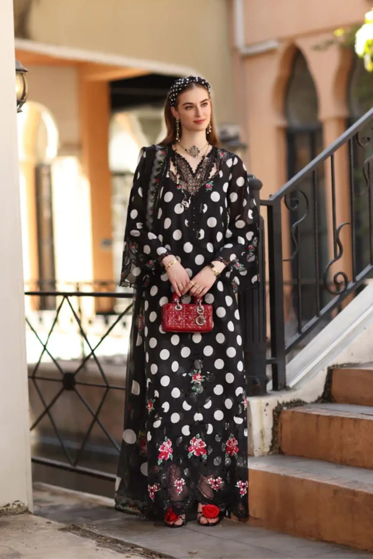 D4-A Black Polka – Saadia Asad Noor Eid Printskhaas Lawn Suit