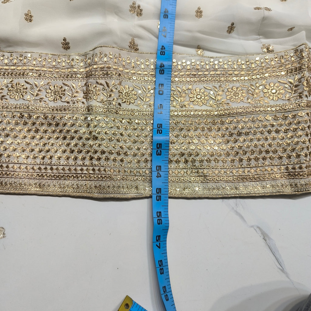 Chiffon Golden Zari Frock 393 (Unstitched)