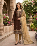 Zari & Contrast Cotton Jacquard (Unstitched)