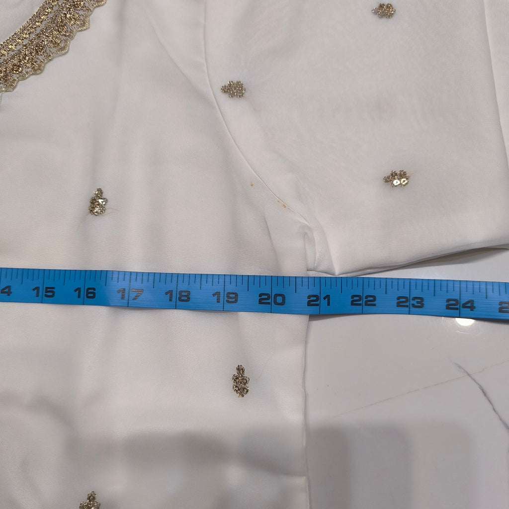 Chiffon Golden Zari Gharara Set (Stitched)