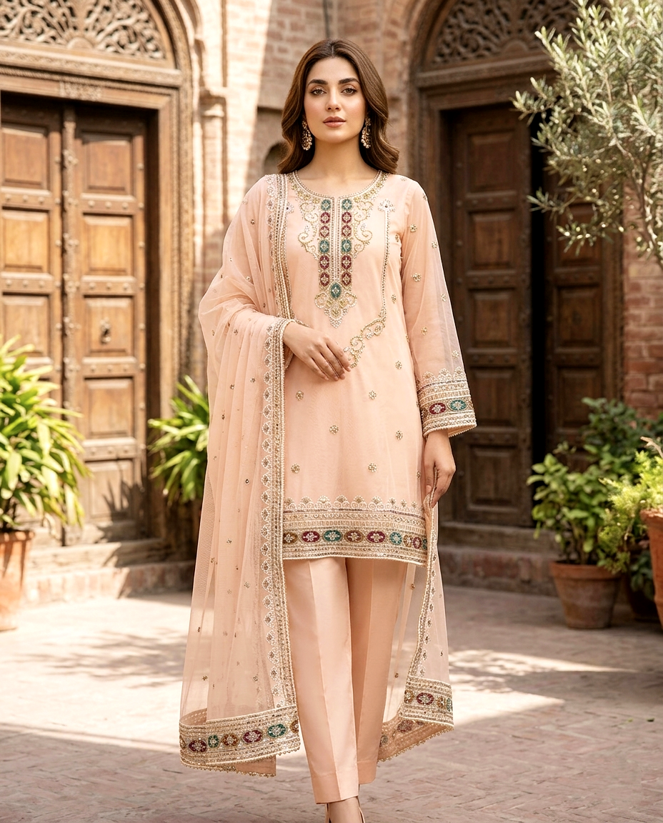 Multi Khaadi Net Suit (Unstitched)