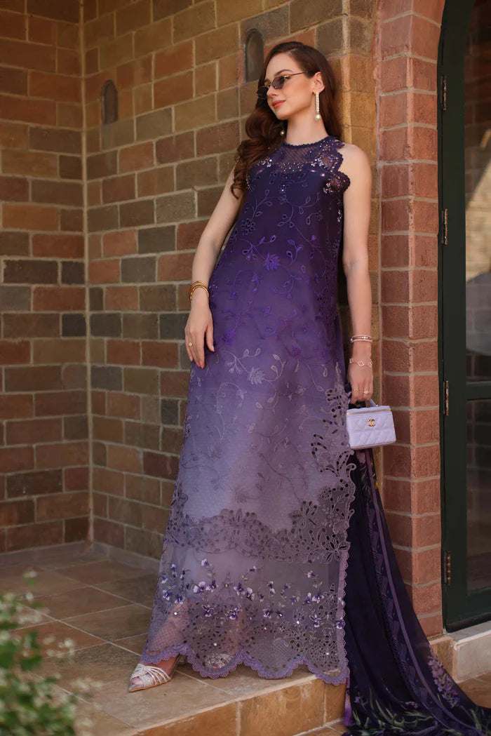 Noor by Sadia Asad Lawn Embroidered & Printed 3 Piece Dress