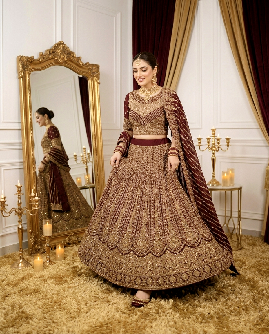 Tahrir-e-Zarrin Bridal Lehengha (Unstitched)